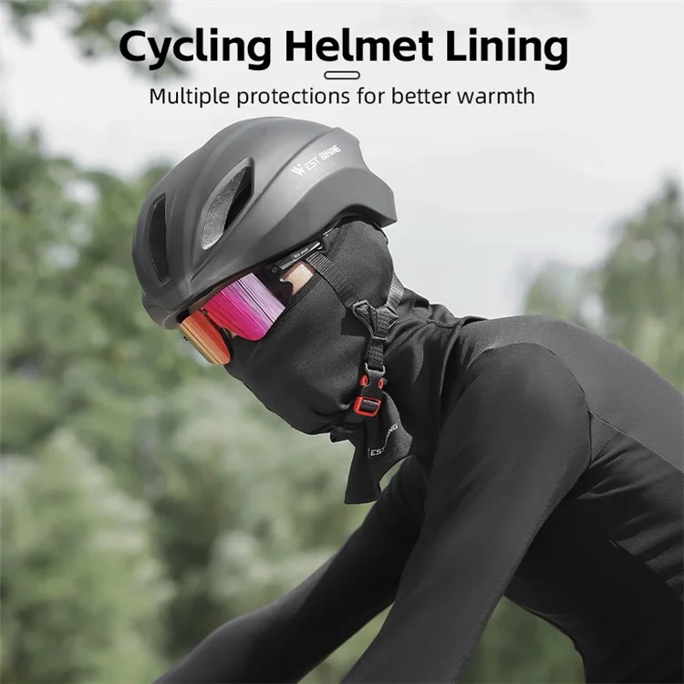 WEST BIKING YP0201397 Winter Motorcycling Cycling Headwear Neck Gaiter Warm Fleece Head Face Cover with Glasses Hole