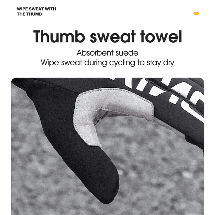 WEST BIKING YP0211237 1 Par de Luvas de Ciclismo Ao Ar Livre Tela Sensível ao Toque Windproof Warm Luvas Mittens - M