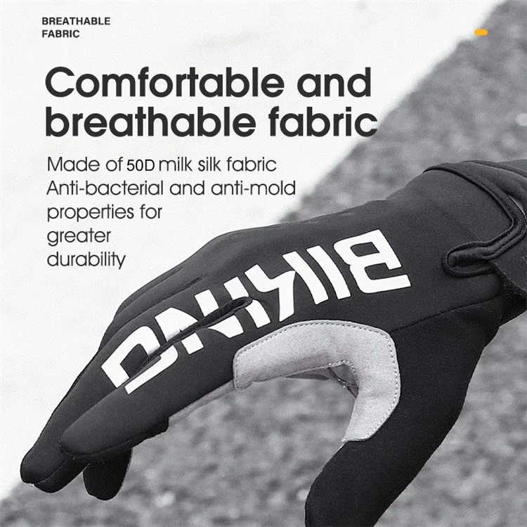 WEST BIKING YP0211237 1 Par de Luvas de Ciclismo Ao Ar Livre Tela Sensível ao Toque Windproof Warm Luvas Mittens - M