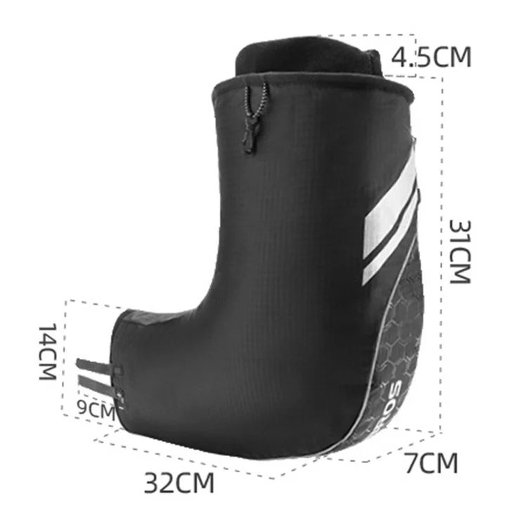 ROCKBROS D39-1 1Par de Luvas de Guidão de Bicicleta de Inverno para Ciclismo, à Prova de Vento e Quentes, para E-Bike