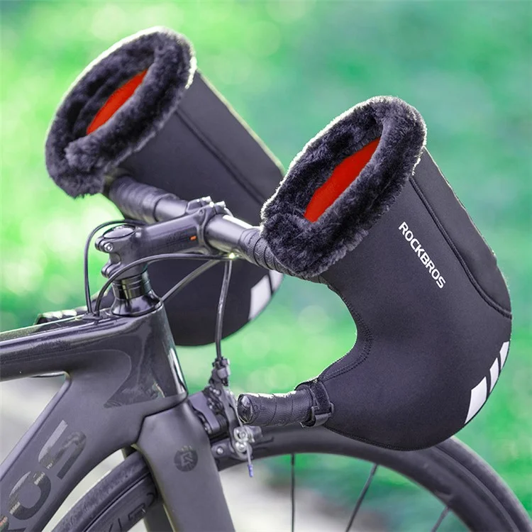 ROCKBROS D63 1 Pair Winter Motorcycle Bike Handle Warm Cover SBR Fabric Windproof Gloves