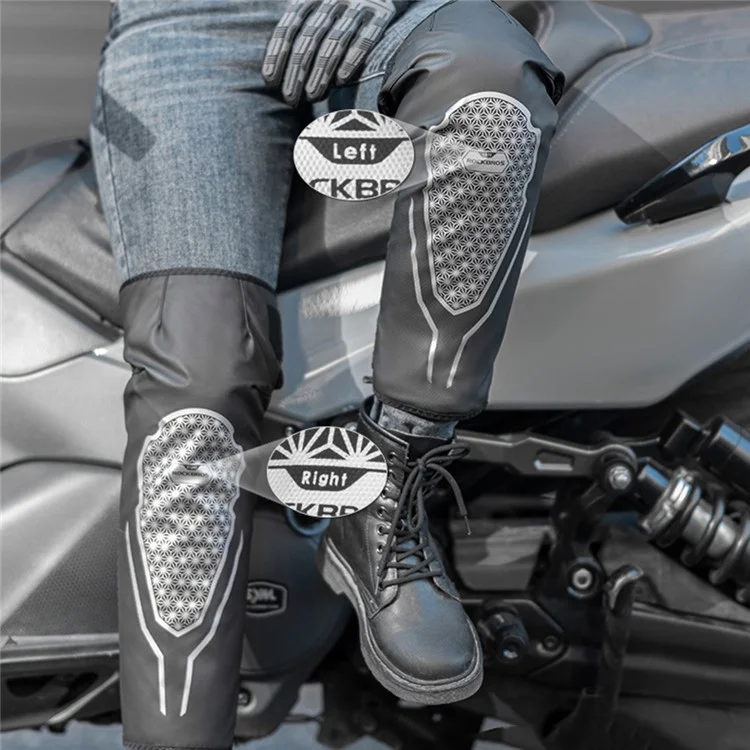 ROCKBROS TT017 Winter Warm Knee Pads Gears Motorcycle Leg Warmers Fleece Long Leg Sleeves - L / XL