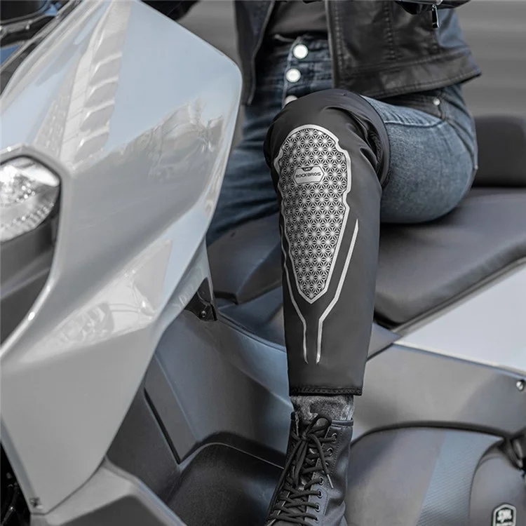 ROCKBROS TT017 Winter Warm Knee Pads Gears Motorcycle Leg Warmers Fleece Long Leg Sleeves - L / XL