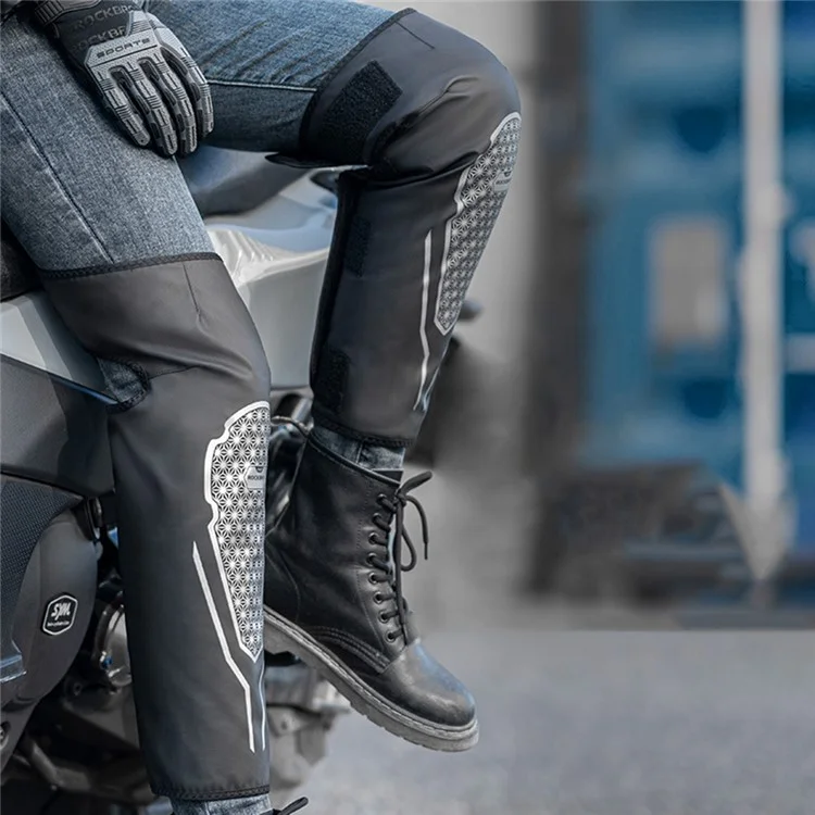 ROCKBROS TT017 Winter Warm Knee Pads Gears Motorcycle Leg Warmers Fleece Long Leg Sleeves - L / XL