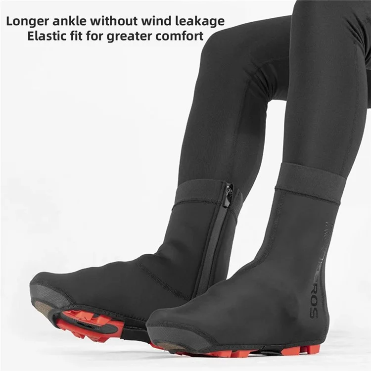 ROCKBROS LF1104 1 Pair Cycling Shoe Covers Winter Warm Bike Shoe Cover Windproof Sking Overshoes - XL