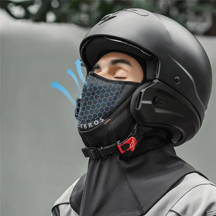ROCKBROS Windproof Warm Hood Fall / Winter Motorcycle Helmet Mask Full Face Mask for Riding - Sticker / S