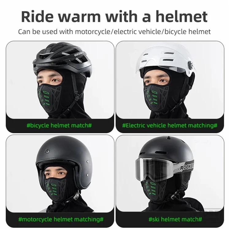 ROCKBROS YPP082 Winter Warm Motorcycle Headgear Windproof Outdoor Cycling Fleece Face Cover