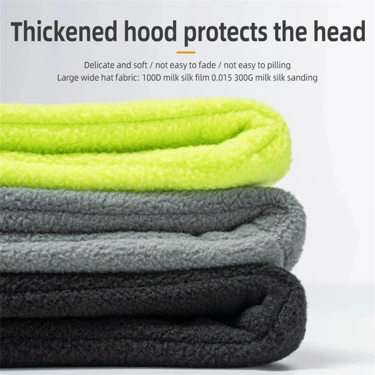 ROCKBROS YPP025 Windproof Warm Cycling Face Mask Unisex Dual Layer Hood Head Scarf - Black