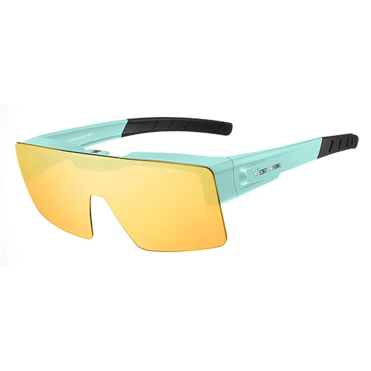 WEST BIKING Brightening Cycling Sunglasses for Outdoor Fishing Sunglasses Wind-Proof Sports Glasses - Green