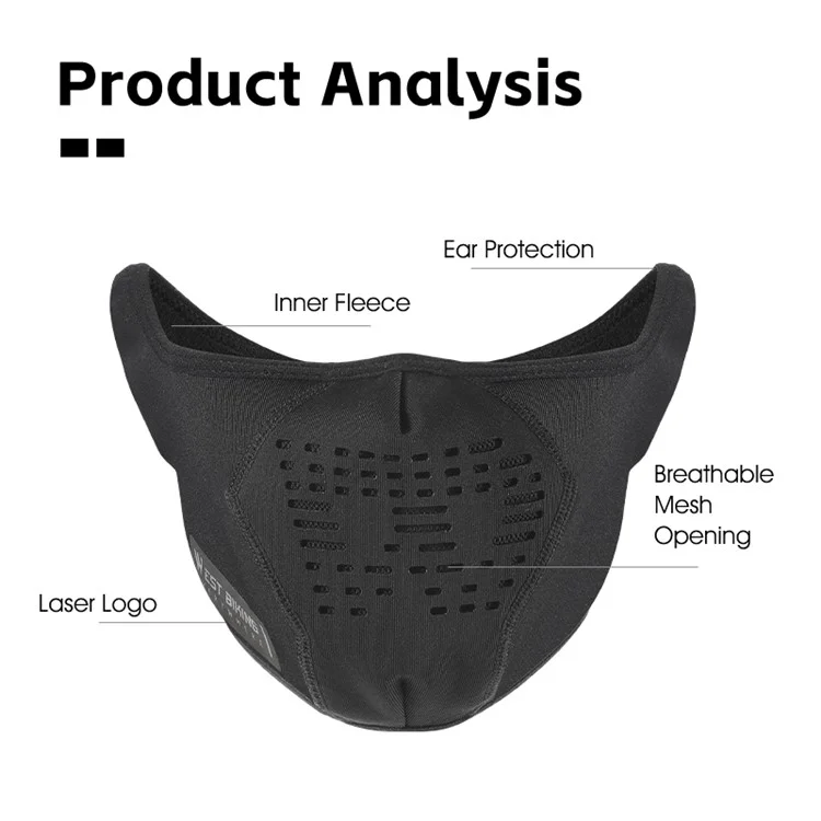WEST BIKING YP0201414 Winter Cycling Motorcycle Mask Warm Fleece Face Cover