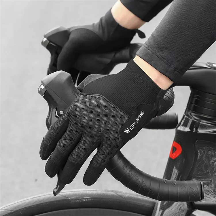 WEST BIKING YP0211245 Luvas de Ciclismo com Tela de Toque Antiderrapante e Absorção de Choque - XXL
