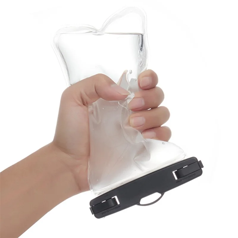 7.2-inch Phone TPU Case IPX8 Waterproof Phone Cover with Back Airbag Protection - Pink