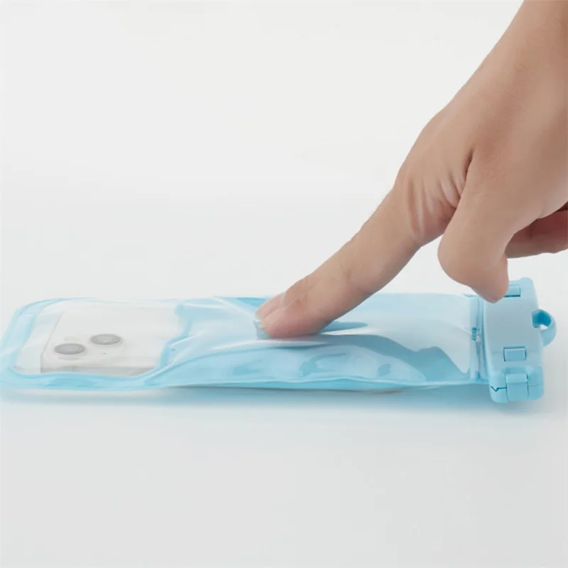 7.2-inch Phone TPU Case IPX8 Waterproof Phone Cover with Back Airbag Protection - White