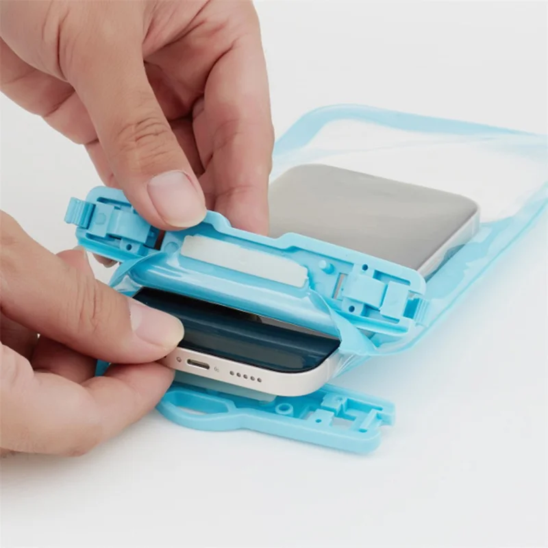 7.2-inch Phone TPU Case IPX8 Waterproof Phone Cover with Back Airbag Protection - White