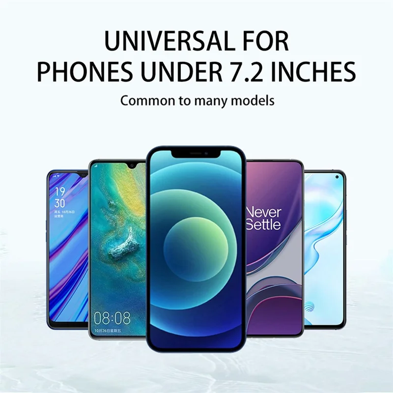 7.2-inch Phone TPU Case IPX8 Waterproof Phone Cover with Back Airbag Protection - White