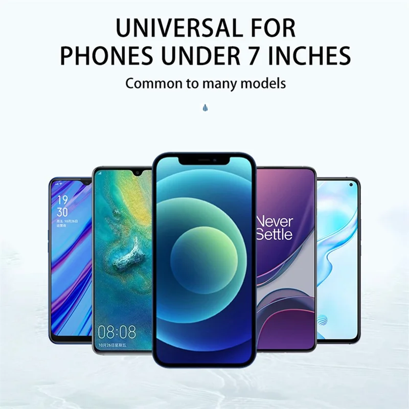 IPX8 Waterproof Case for 7.2-inch Phone Luminous Glitter Touch Screen Underwater Phone Cover - Black