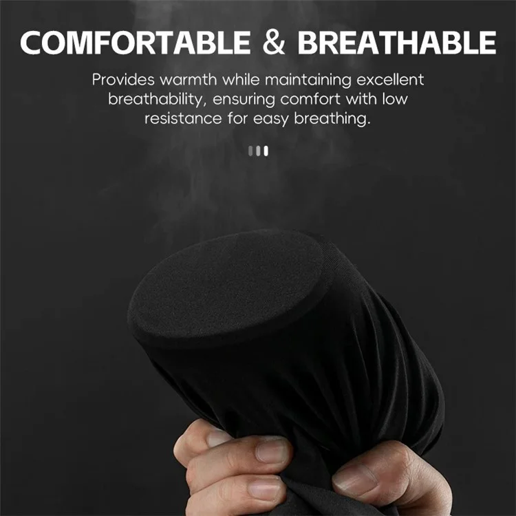 ROCKBROS LF70694 Winter Windproof Face Mask Multi-function Neck Gaiter Headband - Black