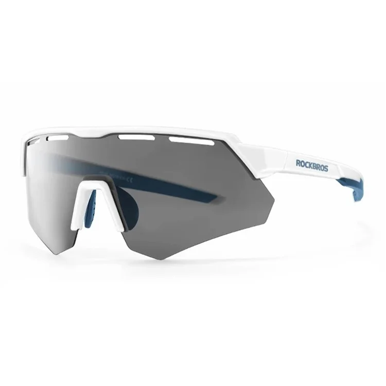 ROCKBROS SP246 Radbrille, Outdoor-Windschutzbrille, Augenschutzbrille, 4 Linsen - Weisser Rahmen