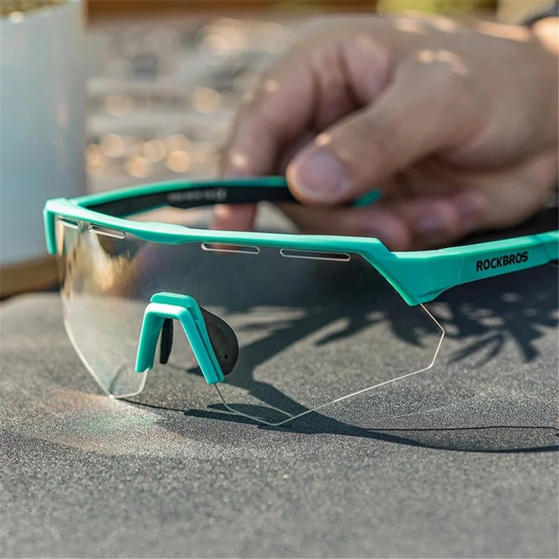 ROCKBROS SP246 Cycling Glasses Outdoor Windproof Eyeglasses Eye Protection Goggles, 4 Lens - Navy Blue Frame