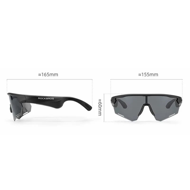 ROCKBROS SP251 Outdoor Cycling Fishing Bluetooth-compatible Call Music Eyeglasses Eye Protection Outdoor Glasses - Polarized Red Lens