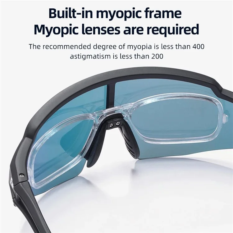 ROCKBROS SP204 Bicycle Glasses UV400 Cycling Glasses Bike Fishing Sunglasses - Transparent+Photochromic Lens