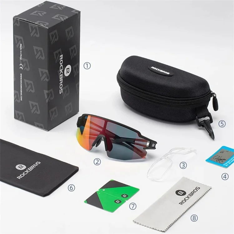 ROCKBROS SP204 Bicycle Glasses UV400 Cycling Glasses Bike Fishing Sunglasses - Transparent+Photochromic Lens