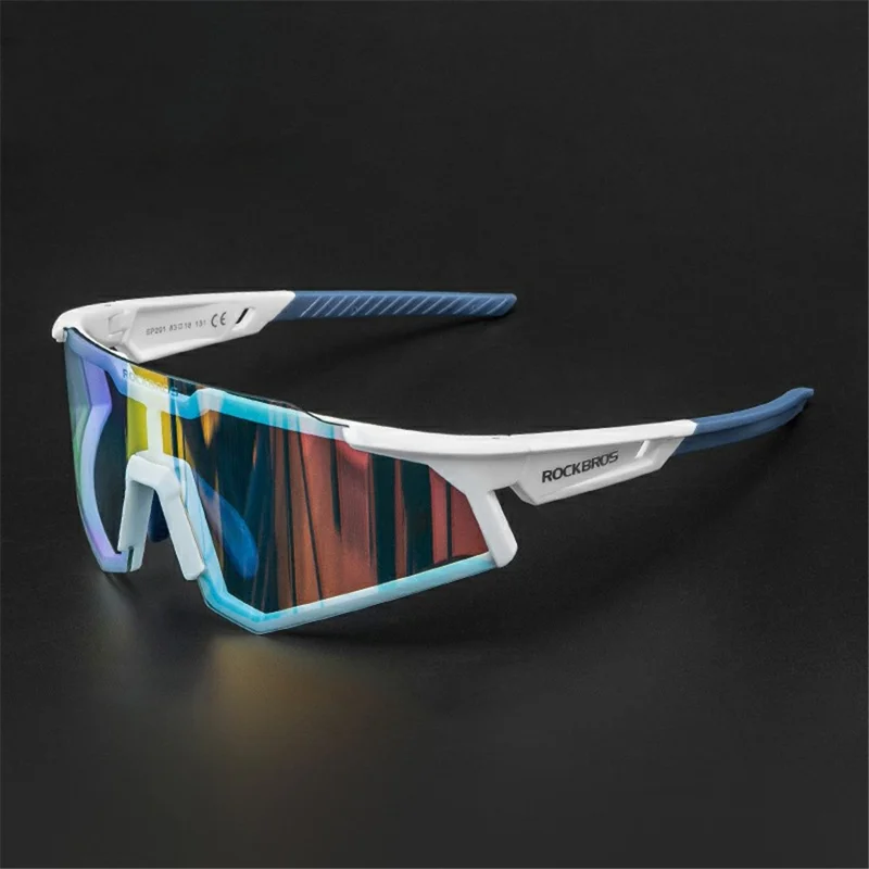 ROCKBROS SP291 Photochromic Lens Outdoor Glasses Windproof Cycling Eye Protection Goggles - White Frame
