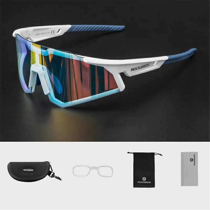 ROCKBROS SP291 Photochromic Lens Outdoor Glasses Windproof Cycling Eye Protection Goggles - White Frame
