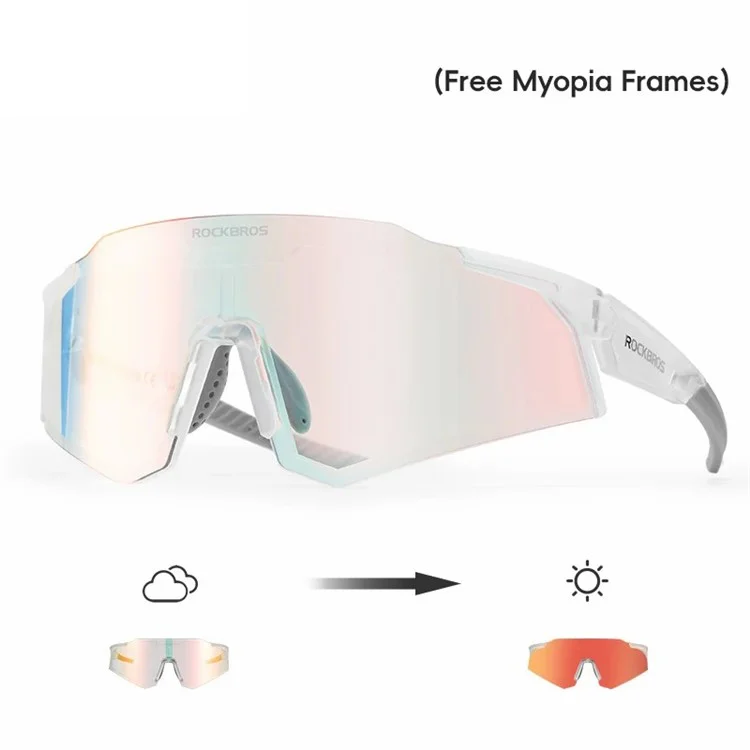 ROCKBROS SP291 Photochromic Lens Outdoor Glasses Windproof Cycling Eye Protection Goggles - Transparent Light Grey