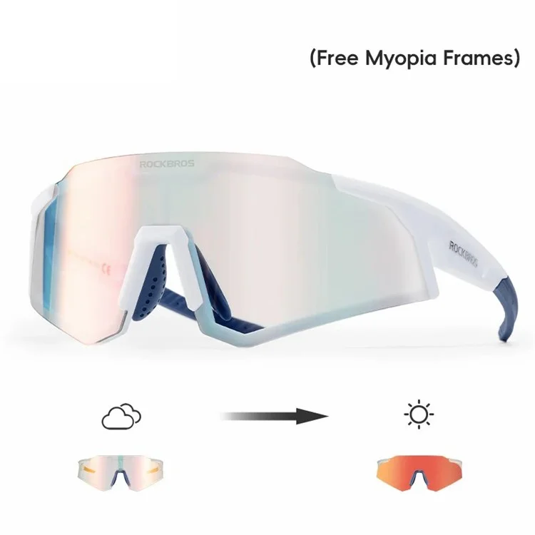 ROCKBROS SP291 Photochromic Lens Outdoor Glasses Windproof Cycling Eye Protection Goggles - Transparent Light Grey