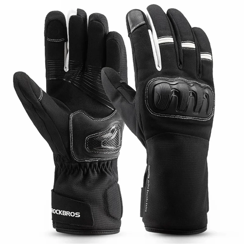 ROCKBROS MT023 Motorcycle Gloves Full Finger Touch Screen Men Windproof Mittens - L