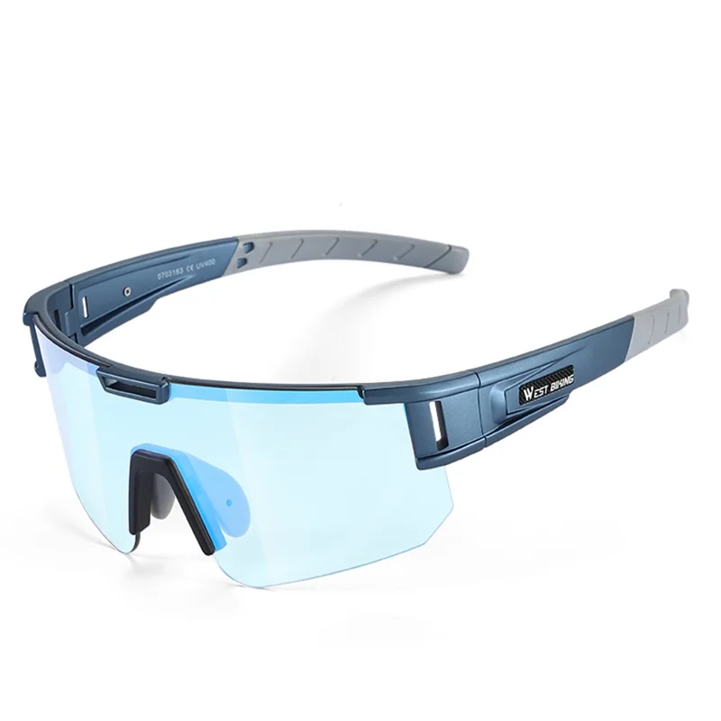 WEST BIKING YP0703163 Lunettes de cyclisme outdoor UV400 Photochromiques - Bleu