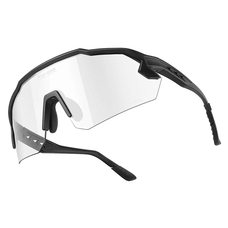WEST BIKING YP0703164 TR90 Rahmen Anti-Beschlag-Radfahrbrille UV400 photochromatische Sonnenbrille - Schwarz