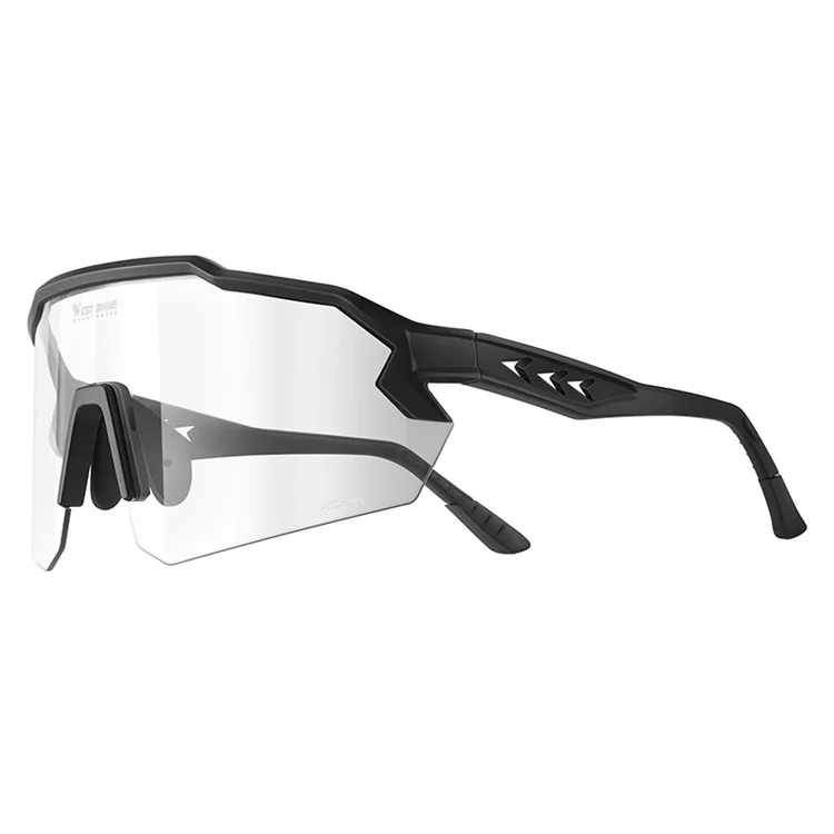 WEST BIKING YP0703164 TR90 Rahmen Anti-Beschlag-Radfahrbrille UV400 photochromatische Sonnenbrille - Schwarz