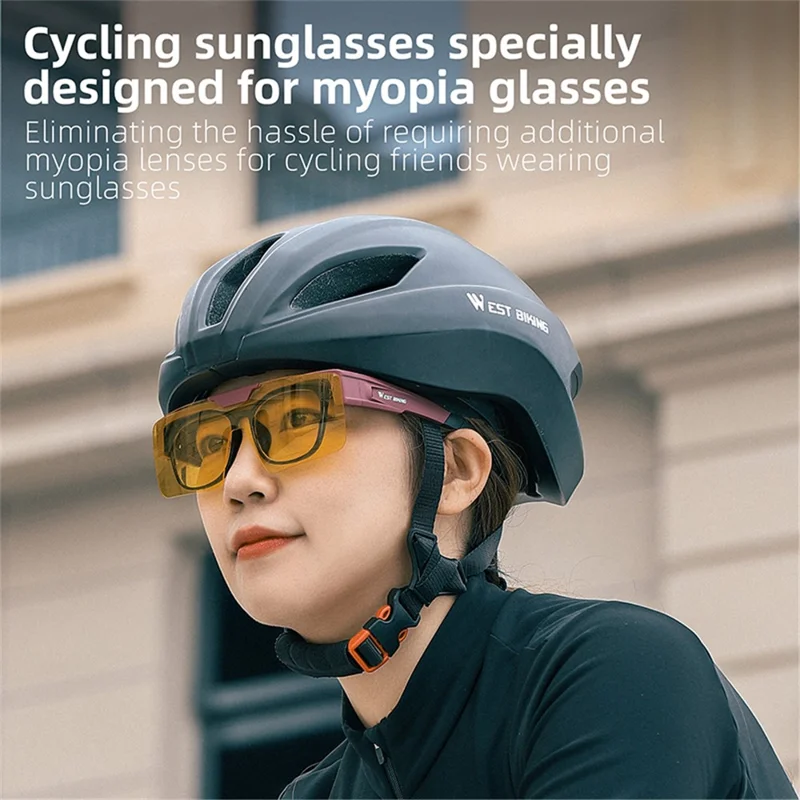 WEST BIKING YP0703158 Night Vision Lens Flip Up Glasses Night Cycling Driving Goggles - Blue