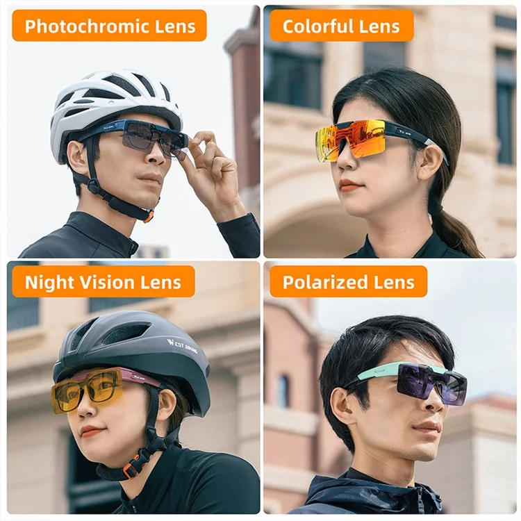 WEST BIKING YP0703159 Night Vision Lens Flip Up Glasses Night Cycling Driving Goggles - Army Green
