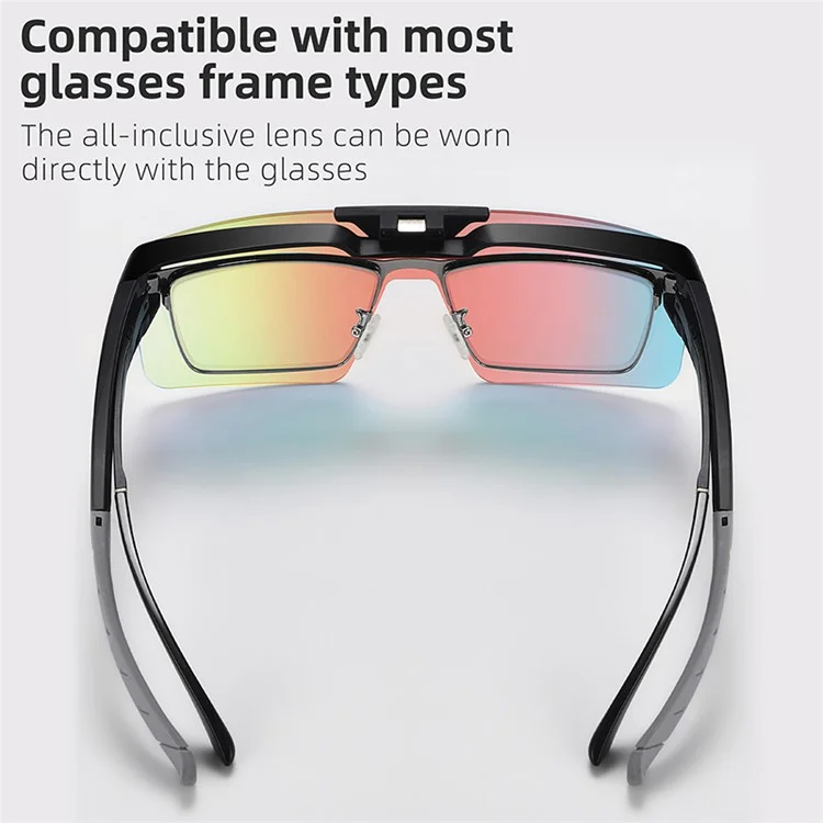 WEST BIKING YP0703159 Night Vision Lens Flip Up Glasses Night Cycling Driving Goggles - Army Green