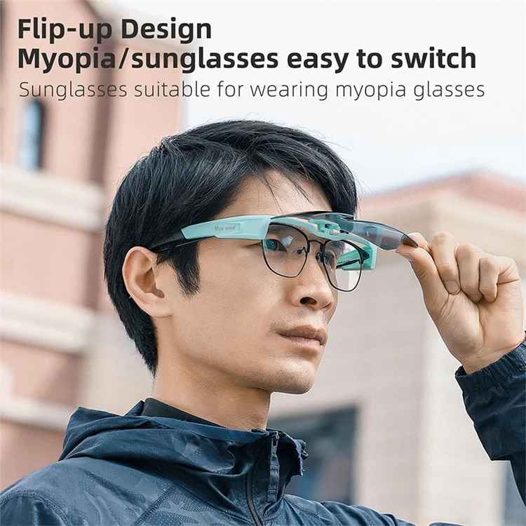WEST BIKING YP0703159 Night Vision Lens Flip Up Glasses Night Cycling Driving Goggles - Army Green