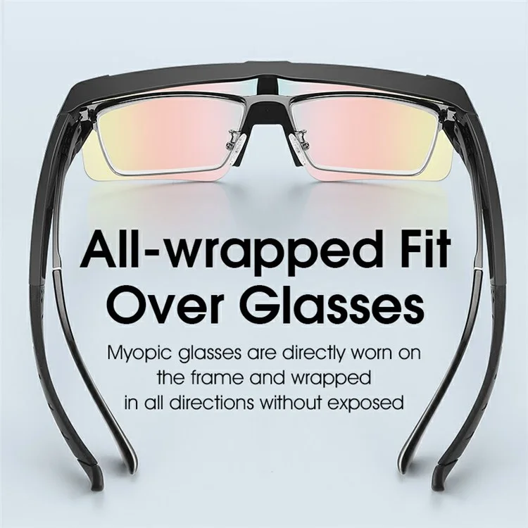 WEST BIKING YP0703150 Polarized Sports Sunglasses for Men Women Cycling Sunglasses with PC Frame - Black