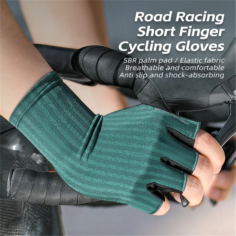 WEST BIKING YP0211247 1 Paio di Guanti da Ciclismo Unisex Anti-Scivolo Traspiranti con Mezze Dita - Rosso L