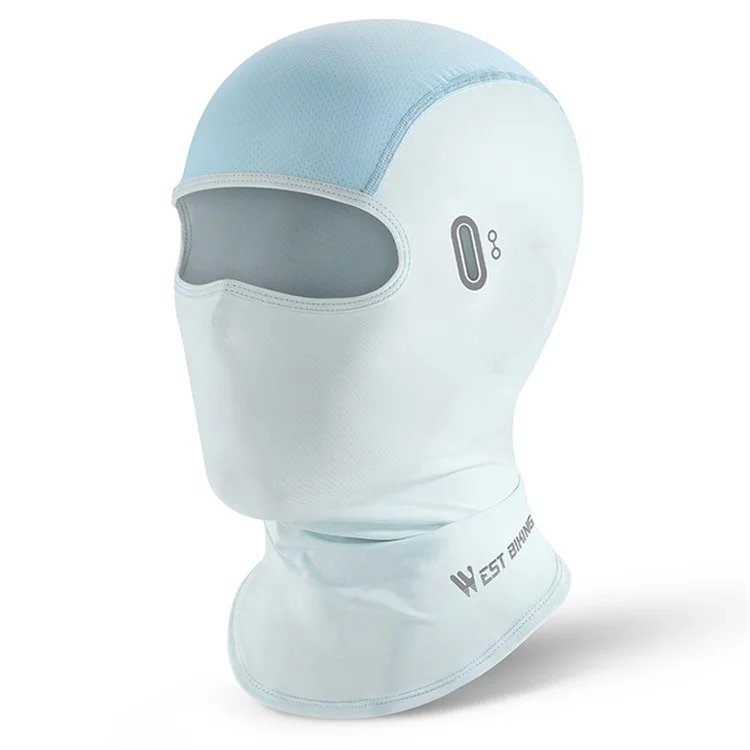 WEST BIKING YP0201417 Summer Sun Protection Photochromic Ice Silk Balaclava Face Mask - Baby Blue