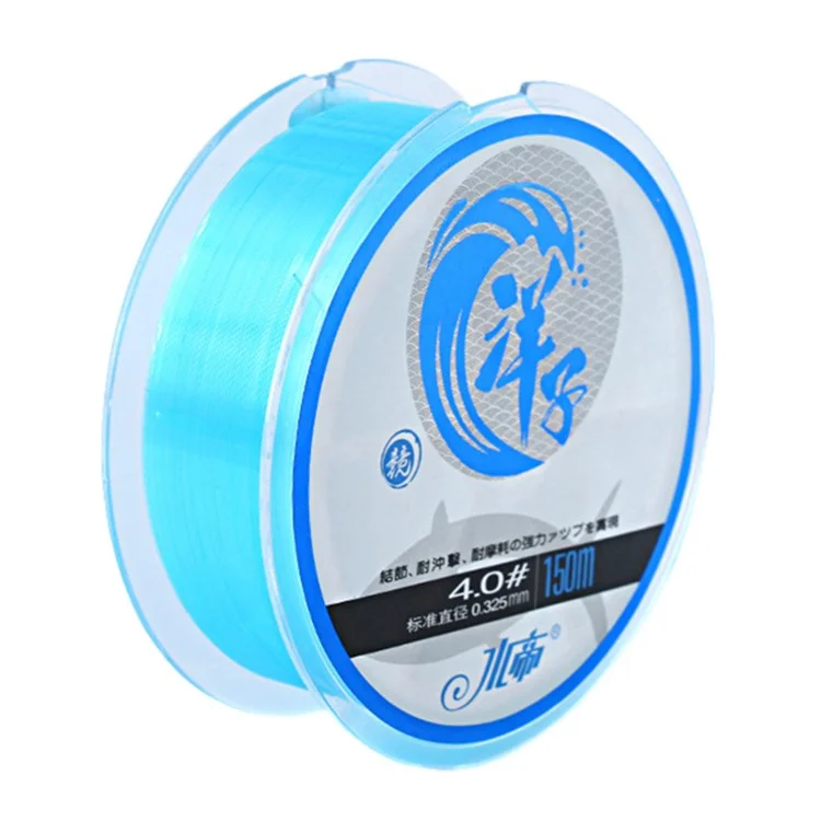 SHUIDIYANGZI 150m Fishing Line Super Strong Nylon String Cord Blue Fishing Wire - 4.0