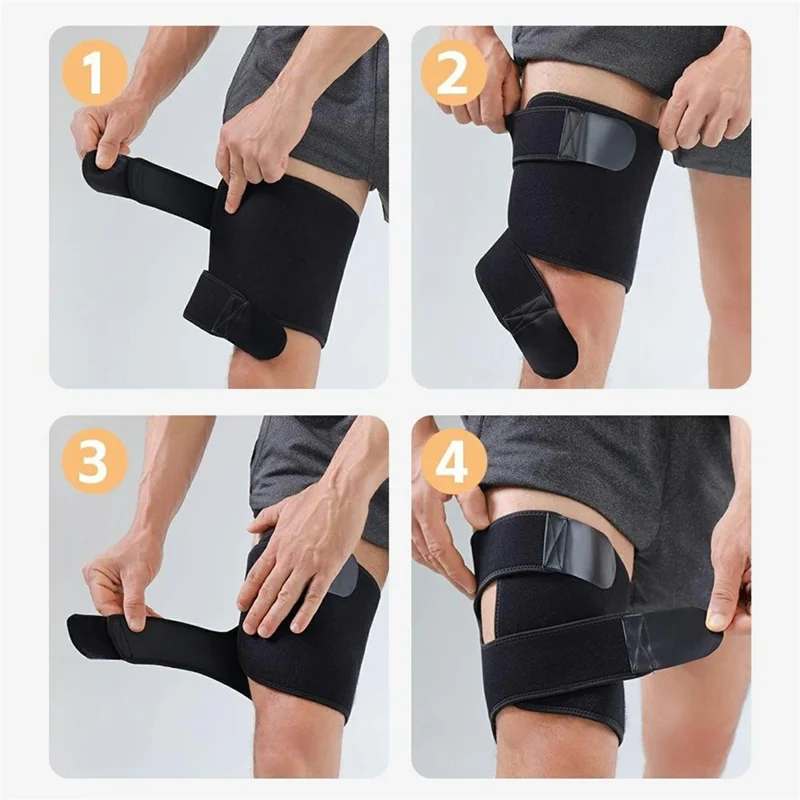 AB131 Pain Relief Compression Thigh Brace Outdoor Sports Upper Leg Support Wrap Sleeve