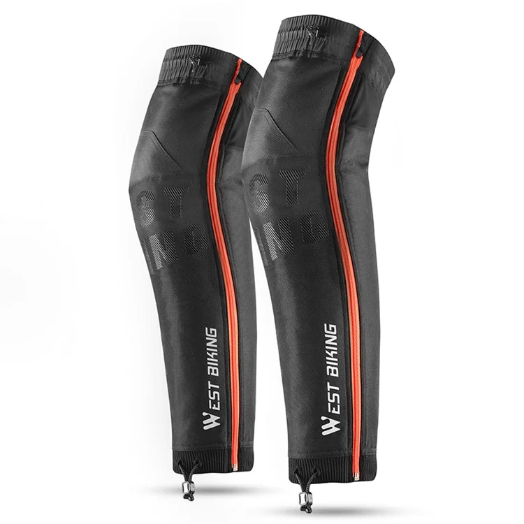 WEST BIKING YP0213078 Outdoor Cycling Reflective Leg Sleeves with Impact Resistant Knee Pad - S