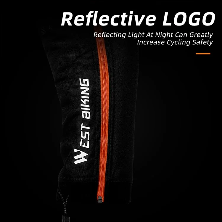 WEST BIKING YP0213078 Outdoor Cycling Reflective Leg Sleeves with Impact Resistant Knee Pad - S