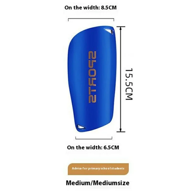 LINTORE WELT098 1 Pair Plastic + EVA Slip-In Shin Pads Soccer Leg Protector for Older Children - Orange