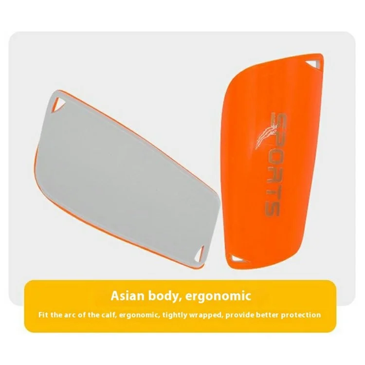 Linteore Welt098 1 Par de Plástico + Eva Slip-In Swinl Pads Soccer Pogu Protector Para Adultos - Naranja