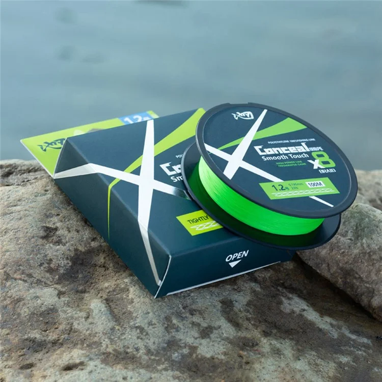 100m Length 8 Strands Braided Fishing Line Green Super Strong PE Smooth Touch Fishing Line - 0.4