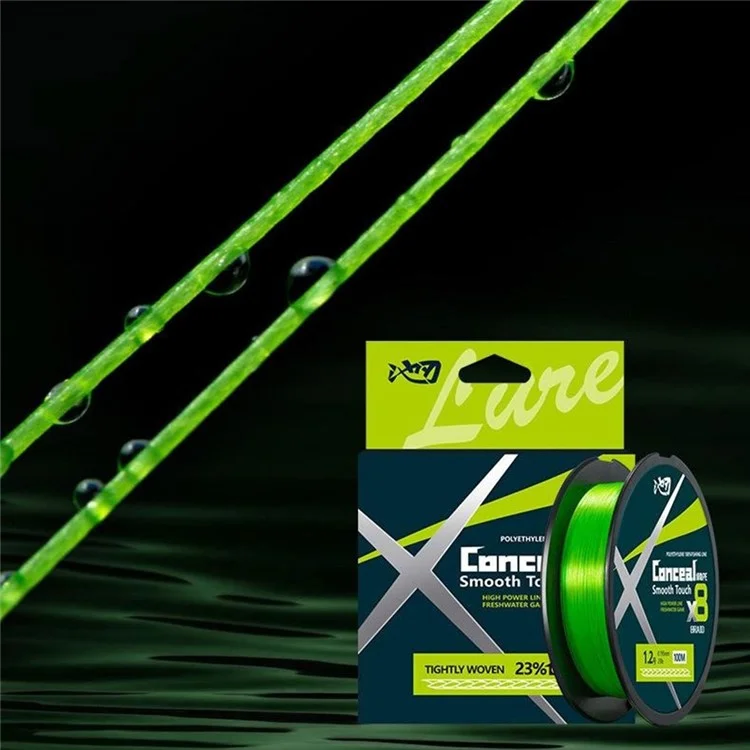 100m Length 8 Strands Braided Fishing Line Green Super Strong PE Smooth Touch Fishing Line - 0.4