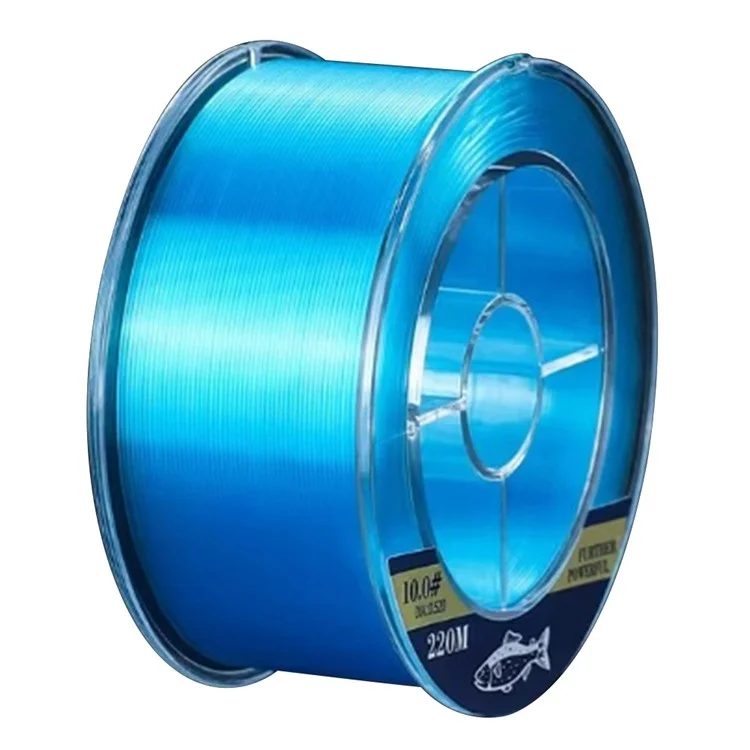 220m Super Strong Fishing Line Blue Monofilament Nylon Fishing Fire Pour L'eau Douce / Eau Salée - 0.8
